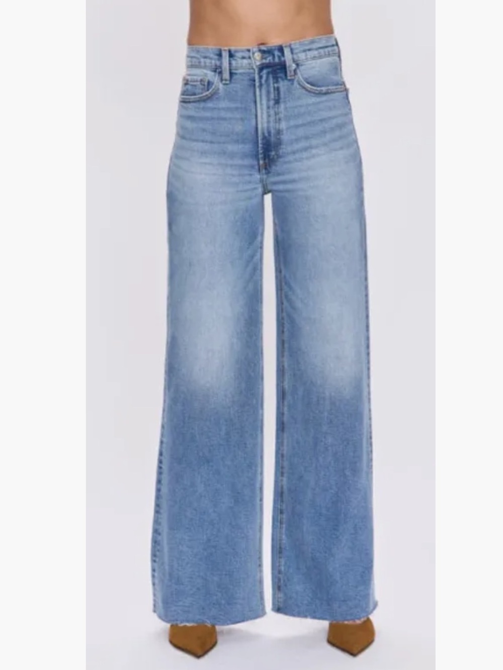 Pistola Lana High Waist Wide Leg Jeans in Sardinia, Size 25